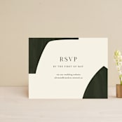 "Warner" - RSVP Online Enclosure Cards in Emerald by Carrie ONeal - Front