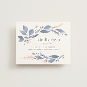 "Cascading Floral" - RSVP Online Enclosure Cards in Lagoon by Corinne Malesic - Front