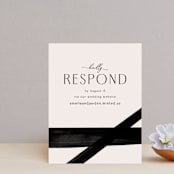 "Inky" - RSVP Online Enclosure Cards in Onyx by Inkblot Design - Front