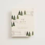 "Into the Forest" - RSVP Online Enclosure Cards in Cream by Alethea and Ruth - Front