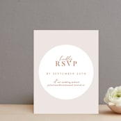 "Center Crest" - RSVP Online Enclosure Cards in Sweet Potato by Alethea and Ruth - Front