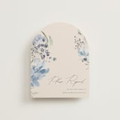 "Wildflower Wreath" - RSVP Online Enclosure Cards in Sky by Grace Kreinbrink - Front