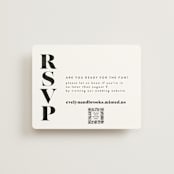 "Make it official" - RSVP Online Enclosure Cards in Panda by Lea Delaveris - Front