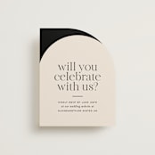 "Little party big love" - RSVP Online Enclosure Cards in Noir by Jessica Corliss - Front