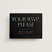 "love love love" - RSVP Online Enclosure Cards in Onyx by Robert and Stella - Front
