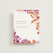 "veranda" - RSVP Online Enclosure Cards in Merlot by Angela Marzuki - Front