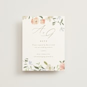 "Garden View" - RSVP Online Enclosure Cards in Peach by Everett Paper Goods - Front