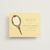 "Enchanted Rose from Disney's Beauty & The Beast" - RSVP Online Enclosure Cards in Mimosa by Leah Bisch - Front