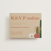 "boho desert" - RSVP Online Enclosure Cards in Sand by Cass Loh - Front
