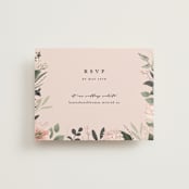 "Ivory Ring" - RSVP Online Enclosure Cards in Blush by Susan Moyal - Front