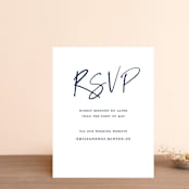 "Semi Formal" - RSVP Online Enclosure Cards in Navy by Kerry Doyle - Front