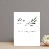 "Pressed Foliage" - RSVP Online Enclosure Cards in Heather by Stacey Meacham - Front