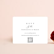 "Overlapping" - RSVP Online Enclosure Cards in Noir by Amy Kross - Front
