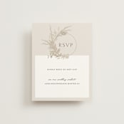 "Preserved Fall Botanicals" - RSVP Online Enclosure Cards in Linen by Erin Deegan - Front