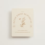 "Floral Type Arch" - RSVP Online Enclosure Cards in Cream by Baumbirdy - Front