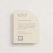 "Edge" - RSVP Online Enclosure Cards in Linen by Kelly Schmidt - Front