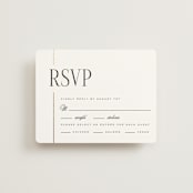 "Linear" - RSVP Cards in Silk by Laura Hankins - Front