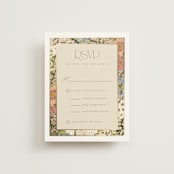 "In The Garden" - RSVP Cards in Sherbert by Leah Bisch - Front
