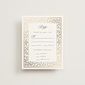 "Regency Grace" - RSVP Cards in Onyx by Ana de Sousa - Front