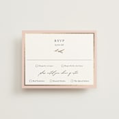 "Blooming Vine" - RSVP Cards in Blush by Susan Moyal - Front