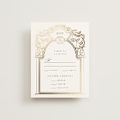 "Mirror" - RSVP Cards in Onyx by Ana de Sousa - Front