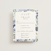 "Layered florals" - RSVP Cards in Serenity by Susan Moyal - Front
