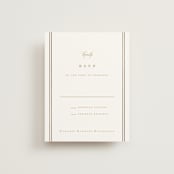 "Scripted Striped" - RSVP Cards in Silk by Carolyn MacLaren - Front