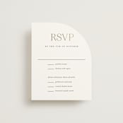 "Initialed" - RSVP Cards in Chantilly by Jessica Williams - Front