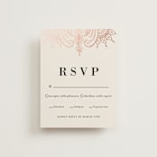 "Regal Mehndi" - RSVP Cards in Champagne Rose by Oma N. Ramkhelawan - Front