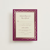 "Amber Palace" - RSVP Cards in Garnet by Chris Griffith - Front