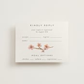 "Love Blossom" - RSVP Cards in Blush by Petra Kern - Front