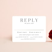 "Initially Yours" - RSVP Cards in Salt by Hooray Creative - Front