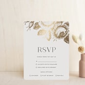 "Beloved" - RSVP Cards in Mist by Design Lotus - Front