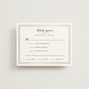 "Eloquence" - RSVP Cards in Snow by Kimberly FitzSimons - Front