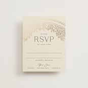 "Heirloom Branches" - RSVP Cards in Midnight by GeekInk Design - Front