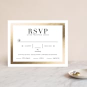 "Deluxe" - RSVP Cards in Tuxedo by Jennifer Postorino - Front