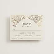 "Baroque" - RSVP Cards in Cream by Jen Owens - Front