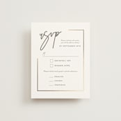 "Balanced" - RSVP Cards in Milk White by Robin Ott - Front