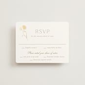 "The Romantic" - RSVP Cards in Buttercream by Kristie Kern - Front