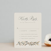 "Gilded" - RSVP Cards in Slate by Leah Bisch - Front