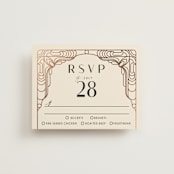 "Geometric Deco" - RSVP Cards in Midnight by GeekInk Design - Front