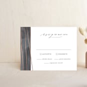"Geo Chic" - RSVP Cards in Charcoal by Hooray Creative - Front