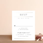 "Heard the news" - RSVP Cards in Cotton by Stacey Meacham - Front