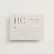 "HONOR" - RSVP Cards in Ivory by Melanie Kosuge - Front
