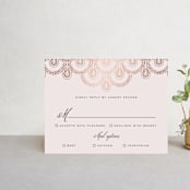 "Captivating" - RSVP Cards in Plum by Design Lotus - Front