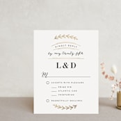 "Elegant Announcement" - RSVP Cards in Vanilla by Kelly Schmidt - Front