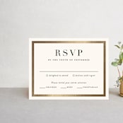 "Bold Classic" - RSVP Cards in Golden by Jessica Williams - Front