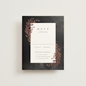 "Lux branch" - RSVP Cards in Pepper by Stacey Meacham - Front