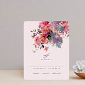 "Blossoms" - RSVP Cards in Blush by Lori Wemple - Front