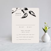 "Halcyon" - RSVP Cards in Tuxedo by Leah Bisch - Front